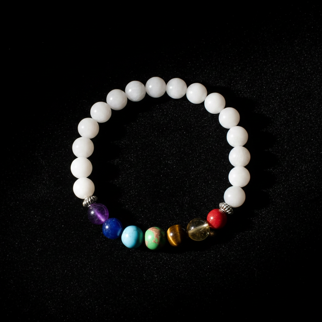 7 Chakra Moon Stone Bracelet – Dark