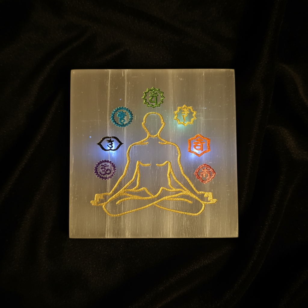 7 Chakra Plate - Black Velvet