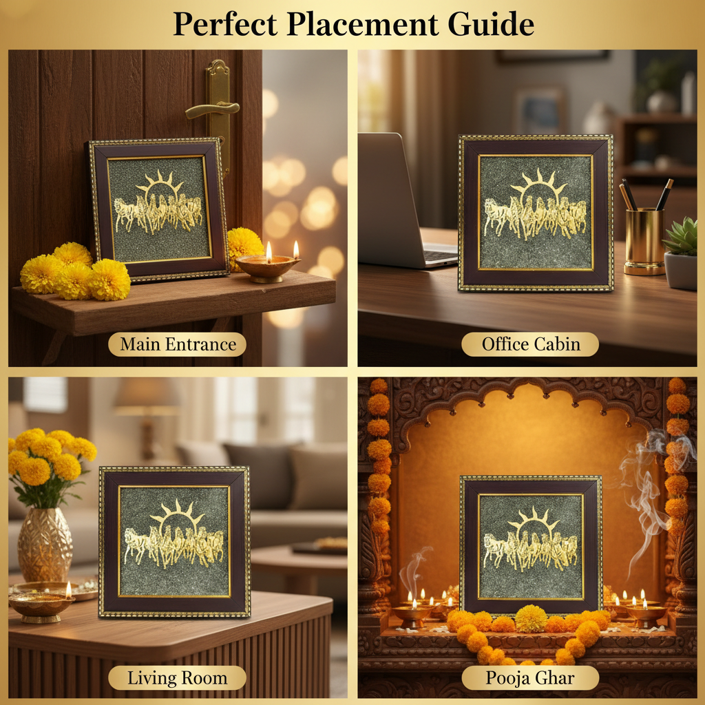 7 Horses Pyrite Frame Office Fixed