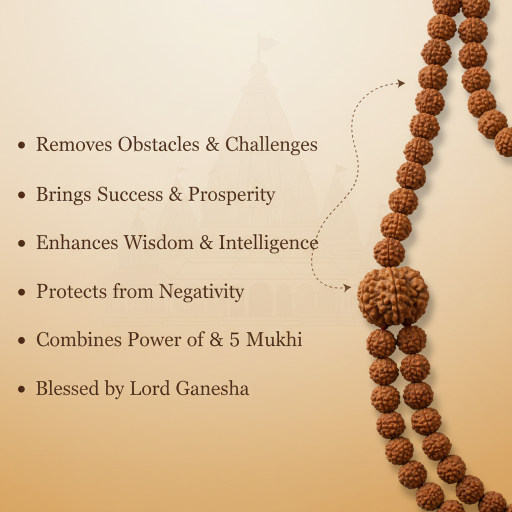 8 Mukhi in 5 Mukhi Mala Benefits