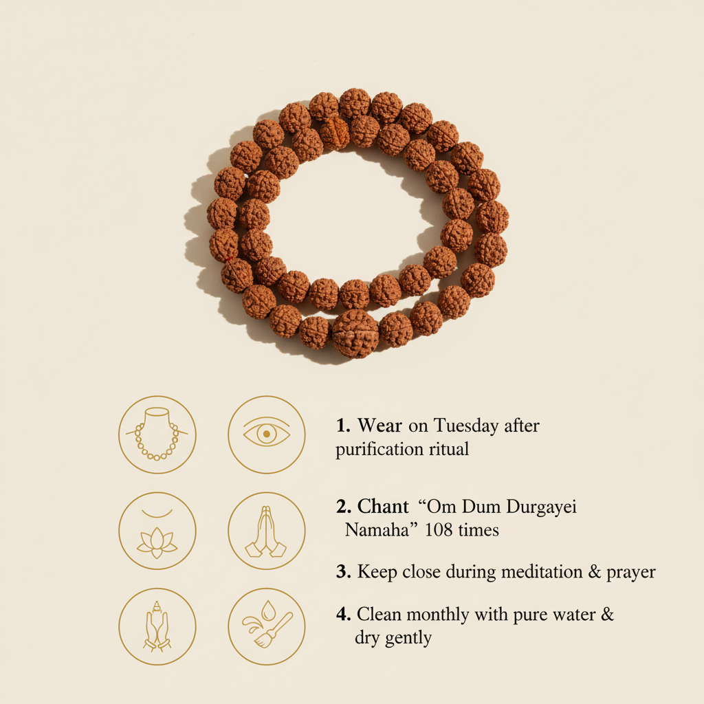 9 Mukhi in 5 Mukhi Mala Usage Guide