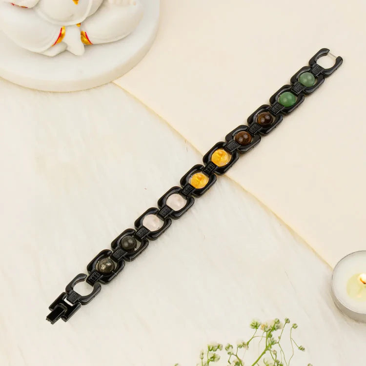 Metal Dhan Yog Bracelet - Black