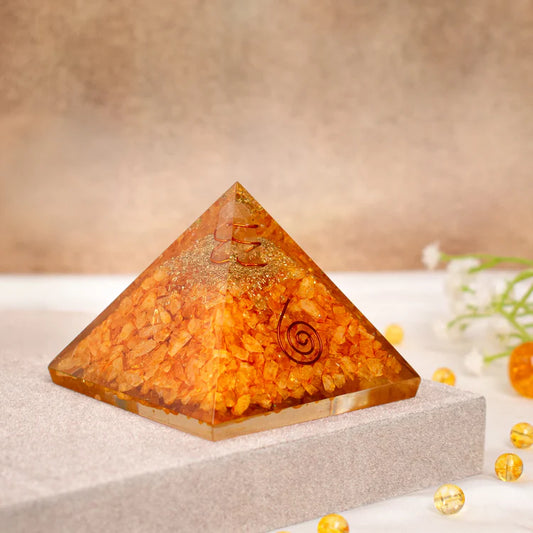 Vyapar Vridhi Pyramid - Made from Citrine Crystals
