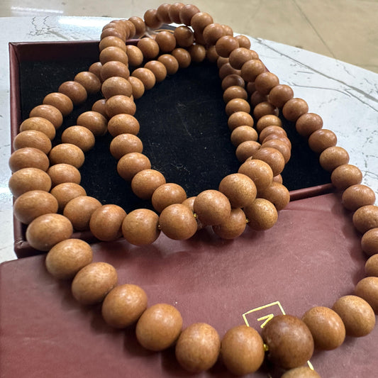 White Sandalwood Mala with Latkan