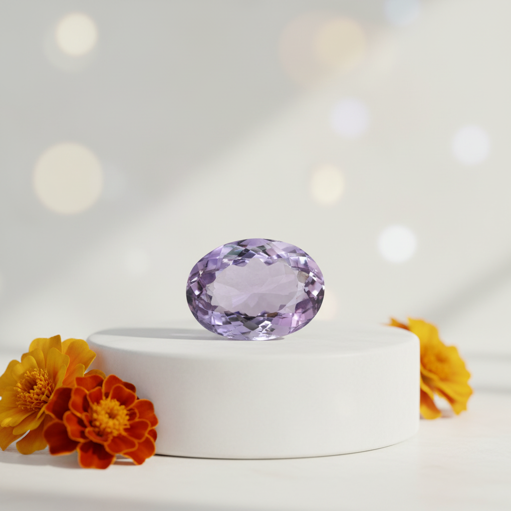 Amethyst Jamuniya - Luxury Advertisement with Marigolds