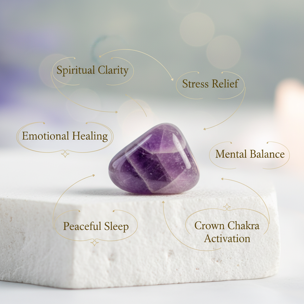Amethyst Tumble with Benefits - Clean Minimalist Style