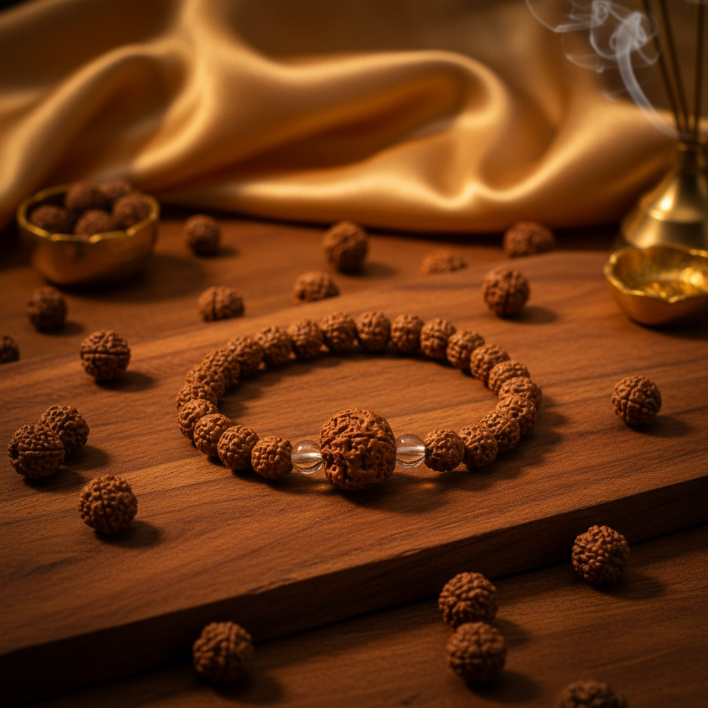 Arogya Rudraksha Bracelet - Candlelit