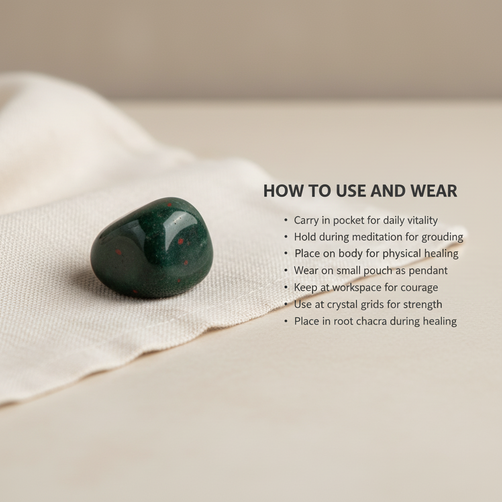 Blood Stone Tumble - How to Use & Wear (Verified Spelling)