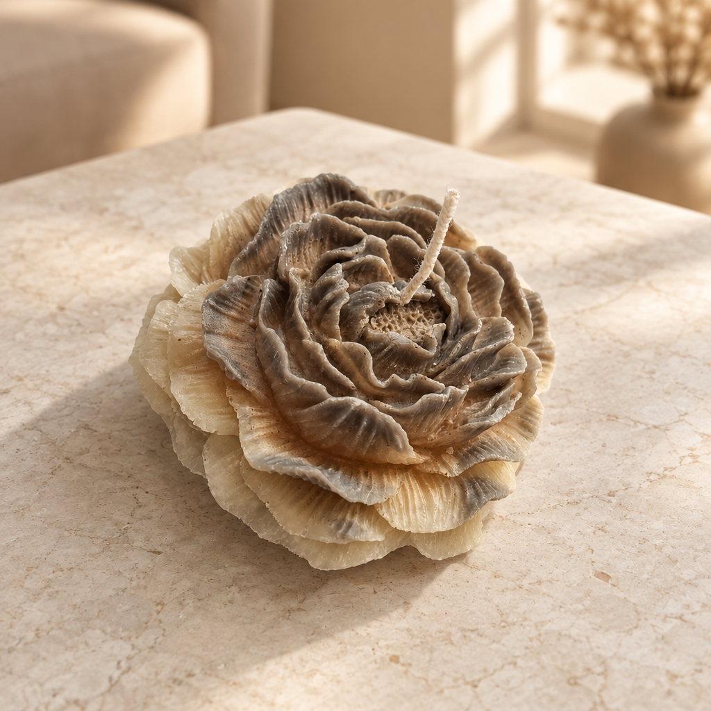 Divya Double Color Rose Candle (9cm)