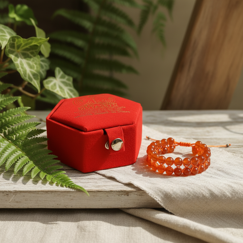 Carnelian Bracelet with Box