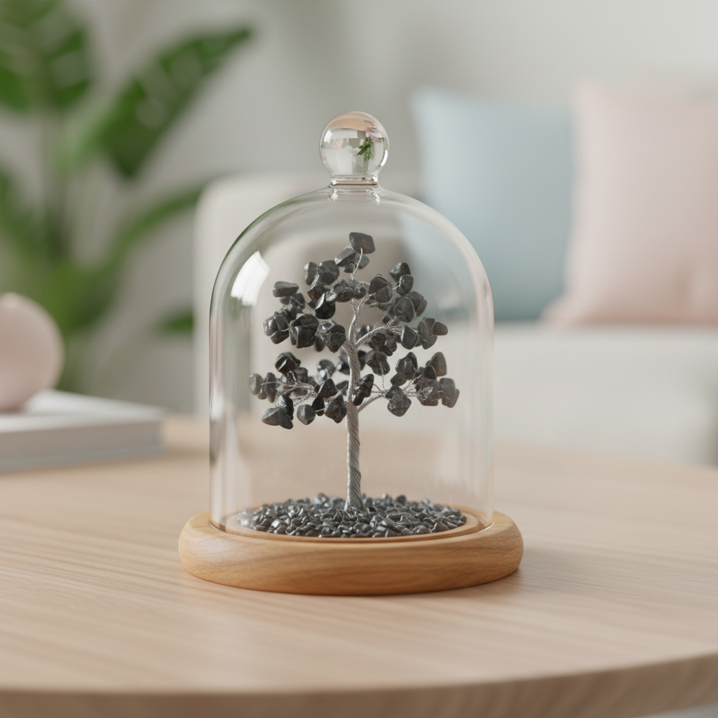 Crystal Tree Glass Dome - Living Room Lifestyle Shot