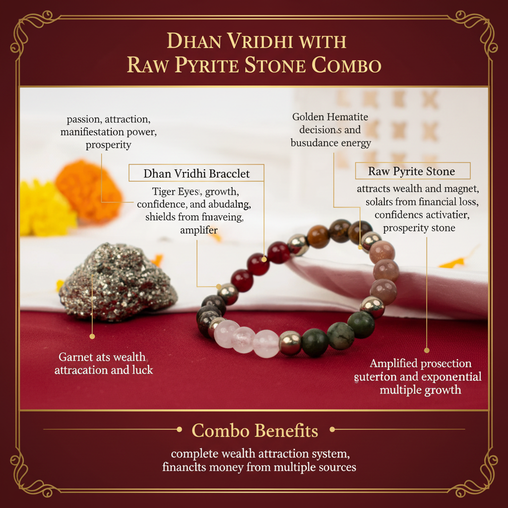 Dhan Vridhi with Raw Pyrite Stone Combo benefits