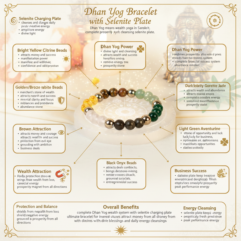 Dhan Yog Bracelet with Selenite Plate benefits