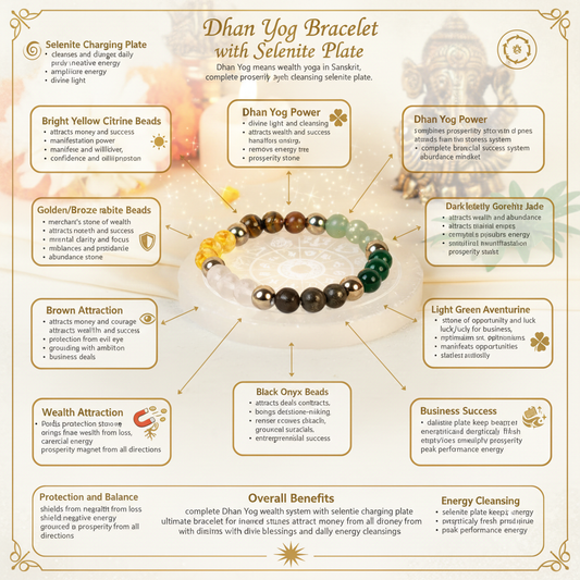 Dhan Yog Bracelet with Selenite Plate benefits