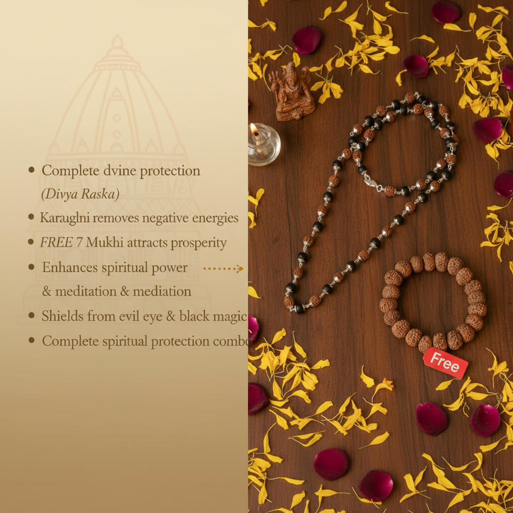 Divya Raksha Rudraksha & Karungali Mala Benefits