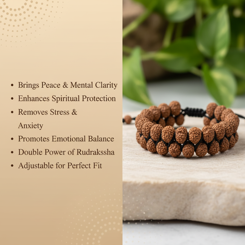Double-Strand Rudraksha Bracelet Benefits