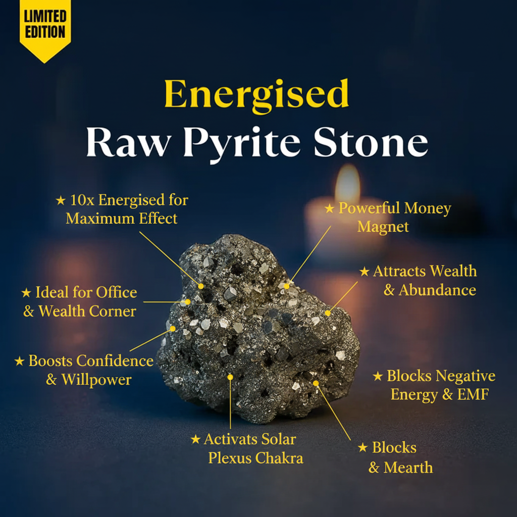 Energised Raw Pyrite Stone Benefits