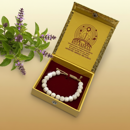 Enhanced Om Bracelet with Tulsi 2