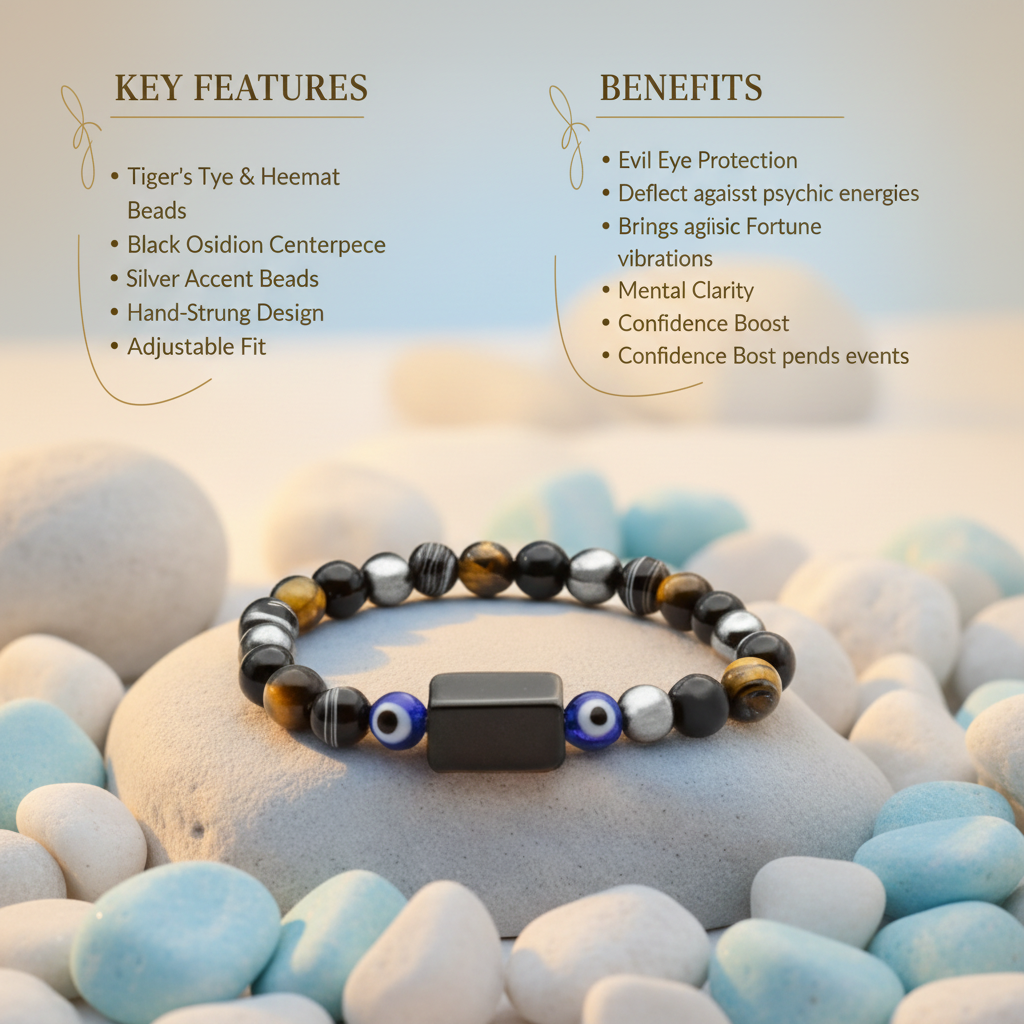 Evil Eye Protection Bracelet - Single Bracelet with Features & Benefits