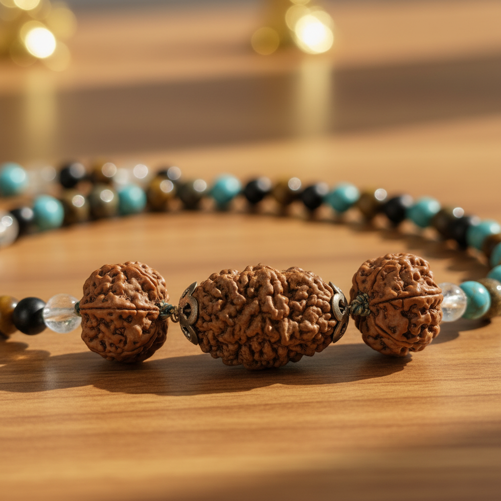 Gauri Shankar Rudraksha Close-Up