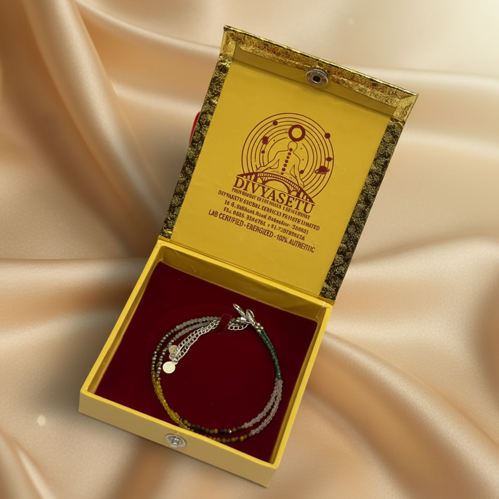 Gemstone Bracelet Gift Box with Attractive Background