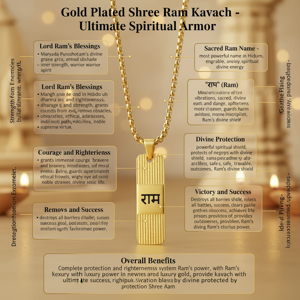 Gold Plated Shree Ram Kavach benefits