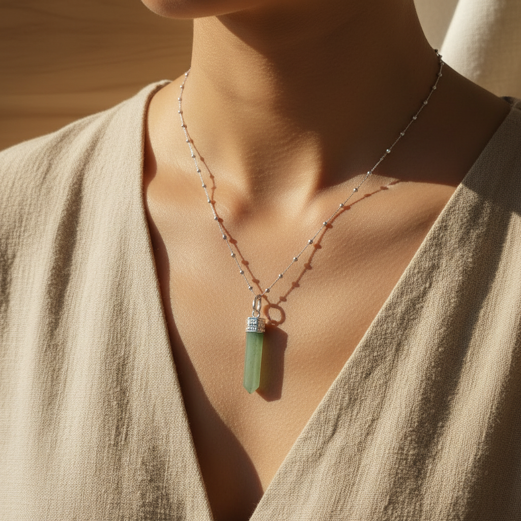 Green Aventurine - Woman Satellite Chain