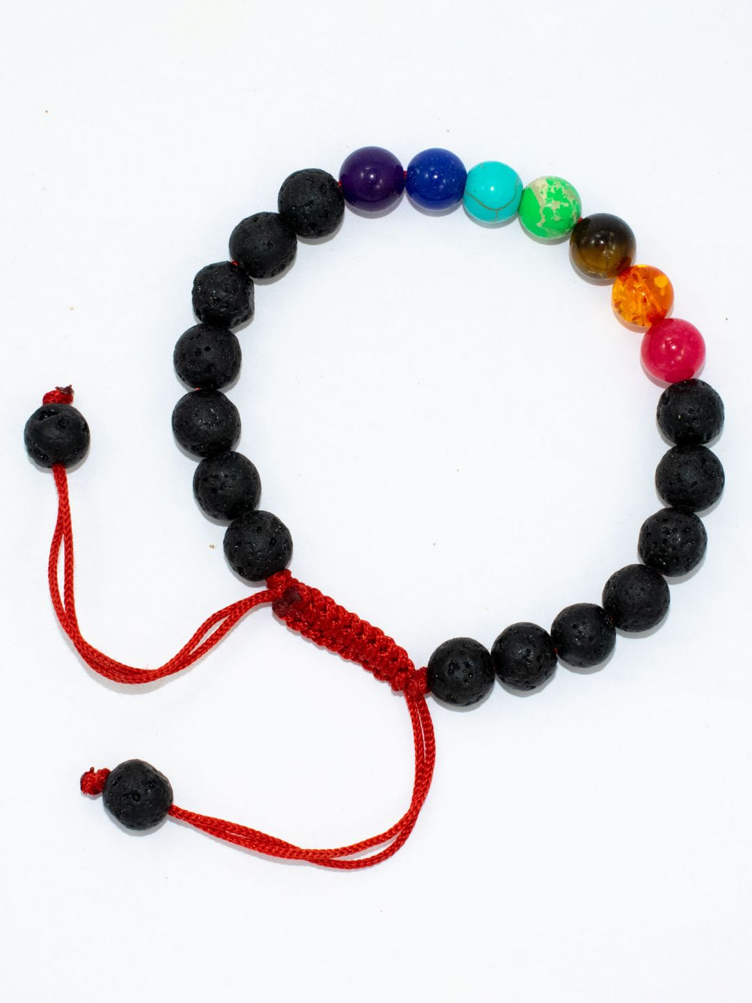 7 Chakra Bracelet With Lava Beads