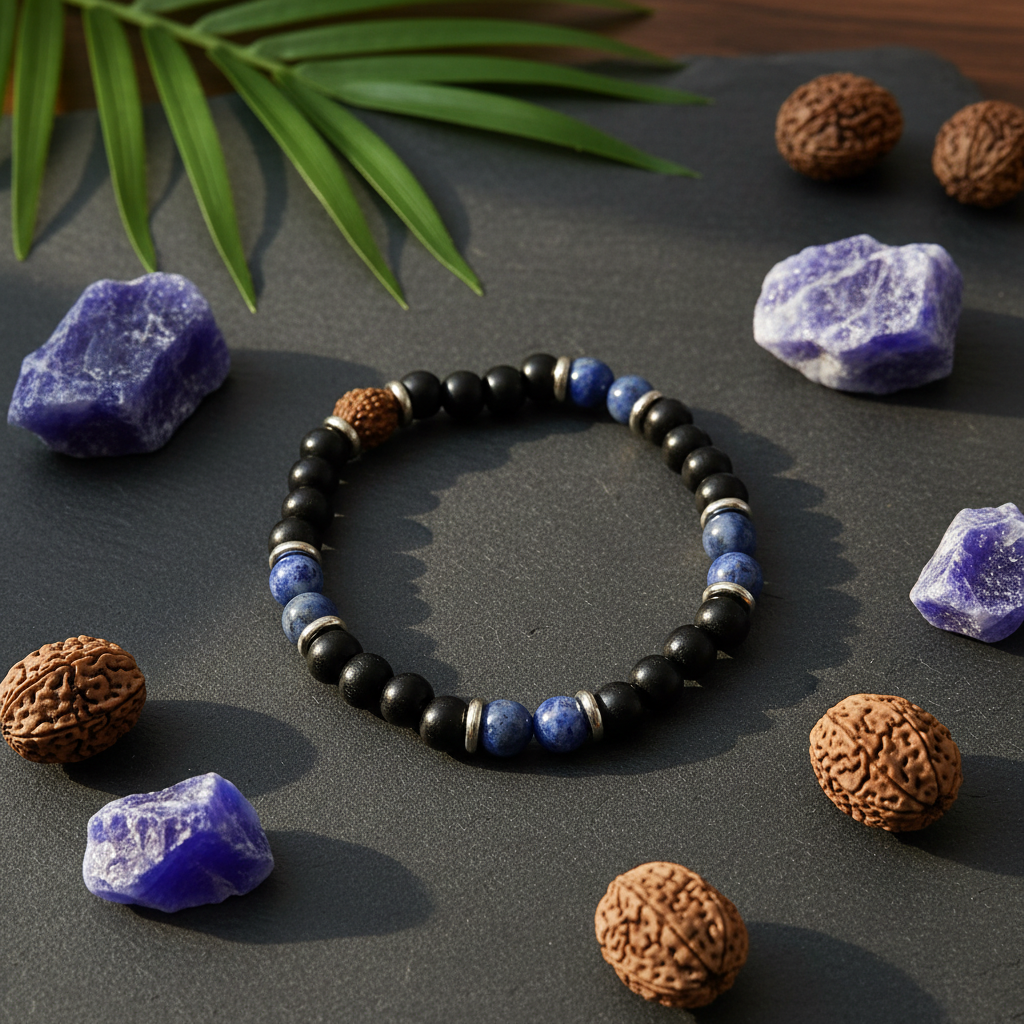 Karungali Sodalite - Flat Lay Lifestyle