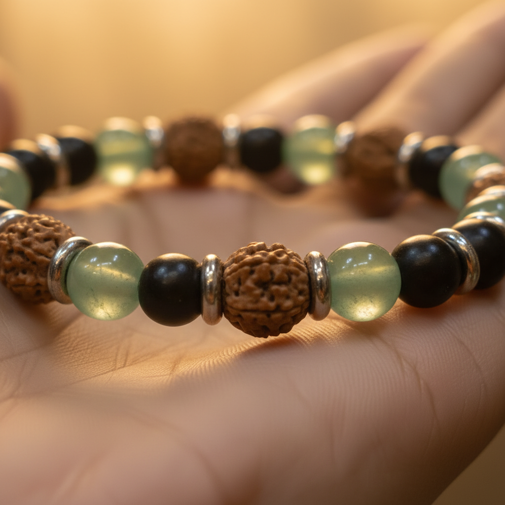Karungli Rudraksha Aventurine - Close Up