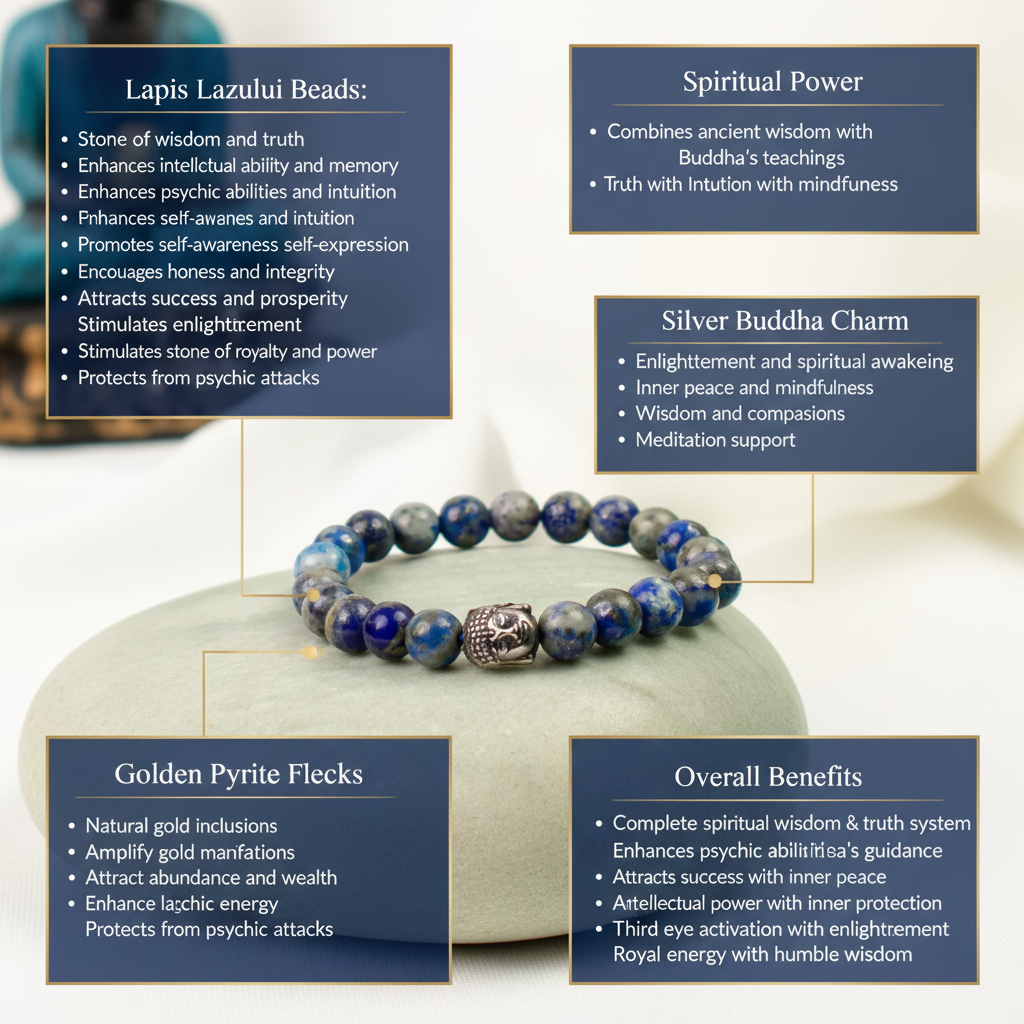 Lapis Lazuli bracelet with Buddha charm benefits