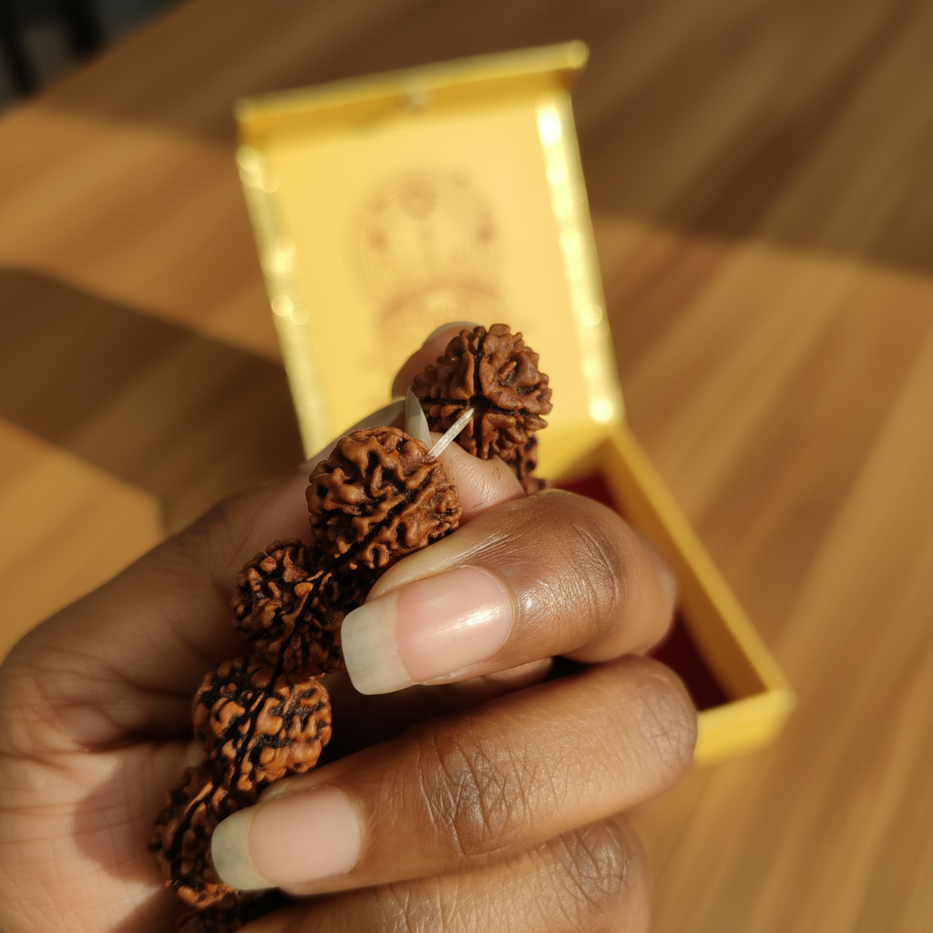 Large Rudraksha Beads Macro