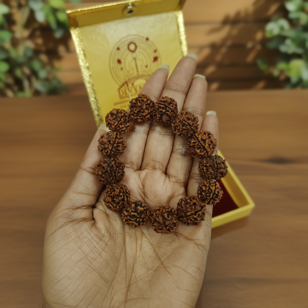 Large Rudraksha Bracelet Palm