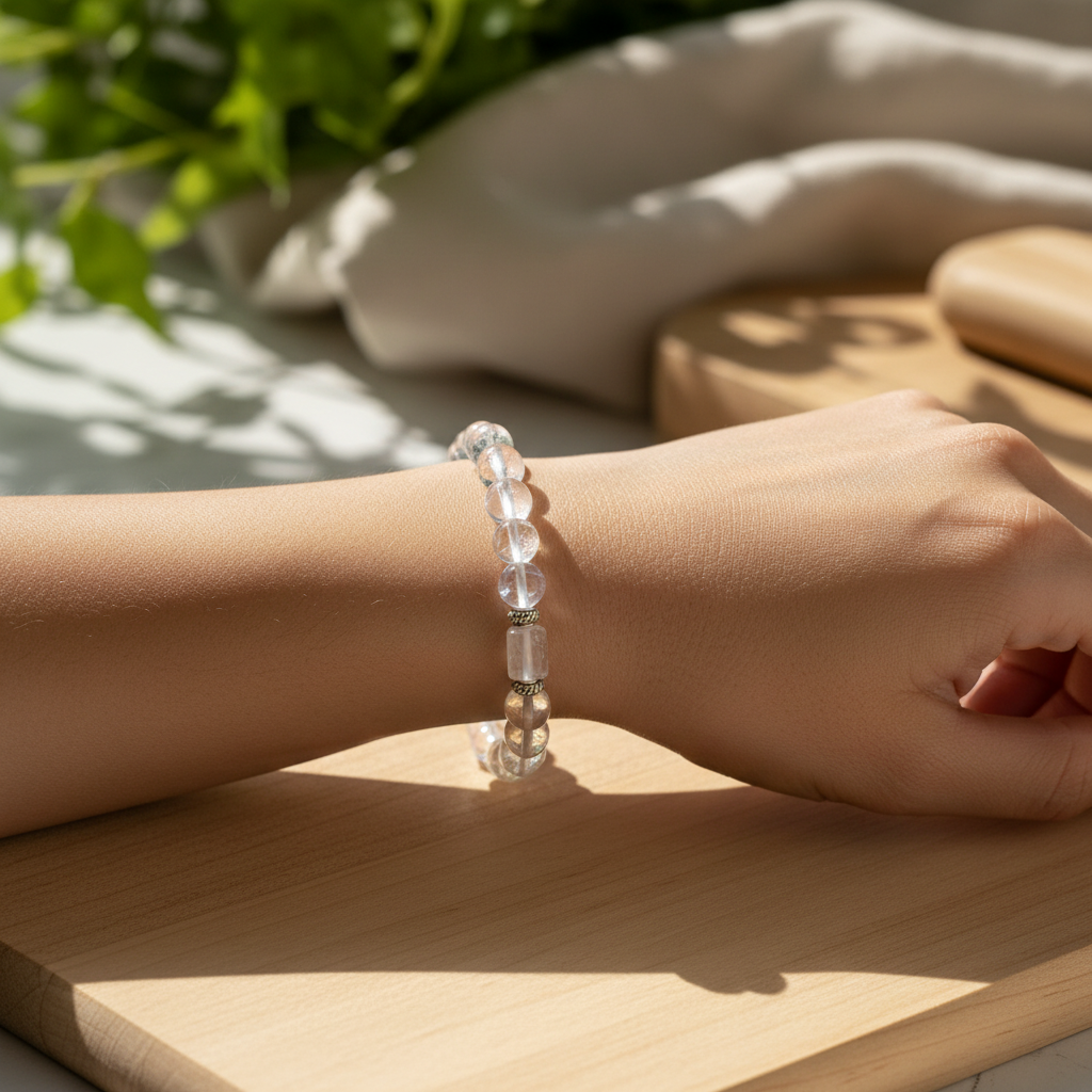 Lifestyle Crystal Bracelet on Woman's Wrist