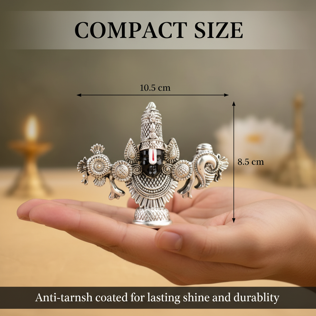 Lord Tirupati Balaji Idol - Compact Size