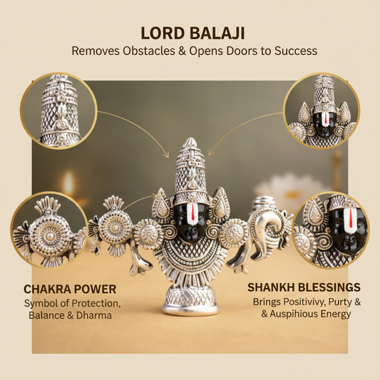Lord Tirupati Balaji Idol - Symbolic Elements Info