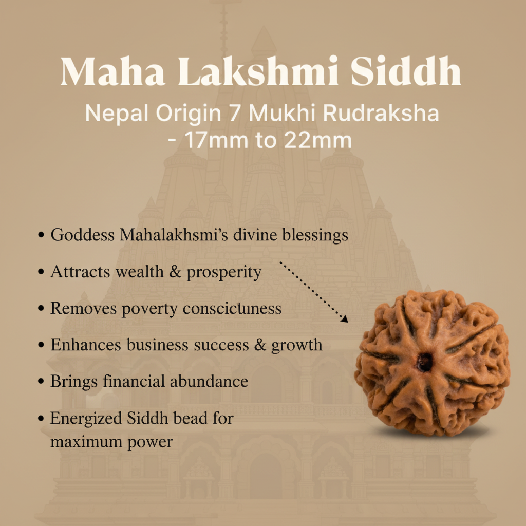 Maha Lakshmi Siddh 7 Mukhi Rudraksha Benefits