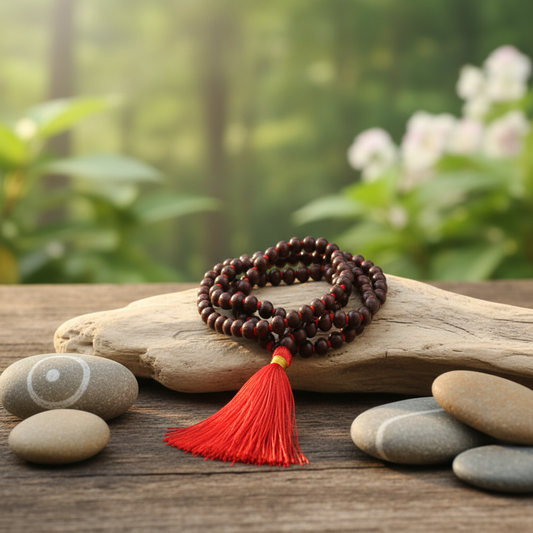 Mala with Natural Background