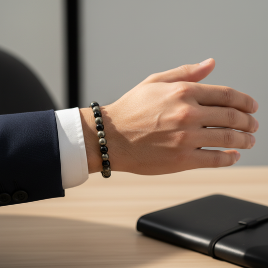 Man Wearing Richie Rich Bracelet - Wrist Close-Up