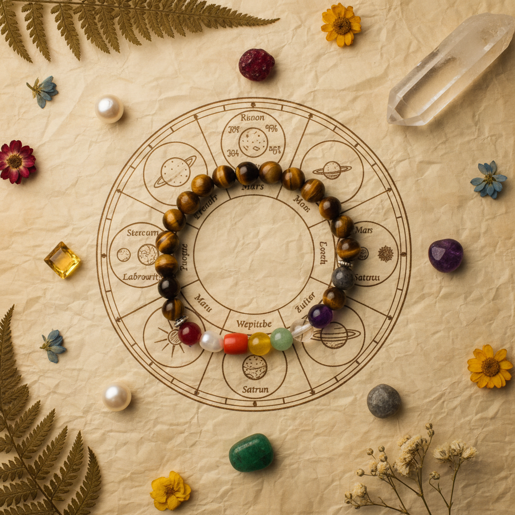 Navratan Tiger Eye - Vedic Parchment