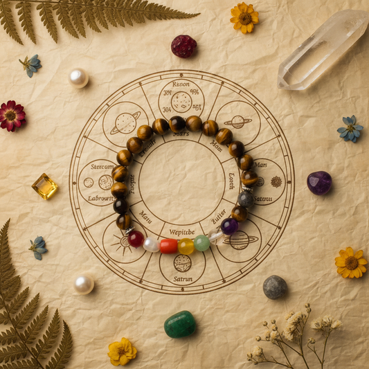 Navratan Tiger Eye - Vedic Parchment