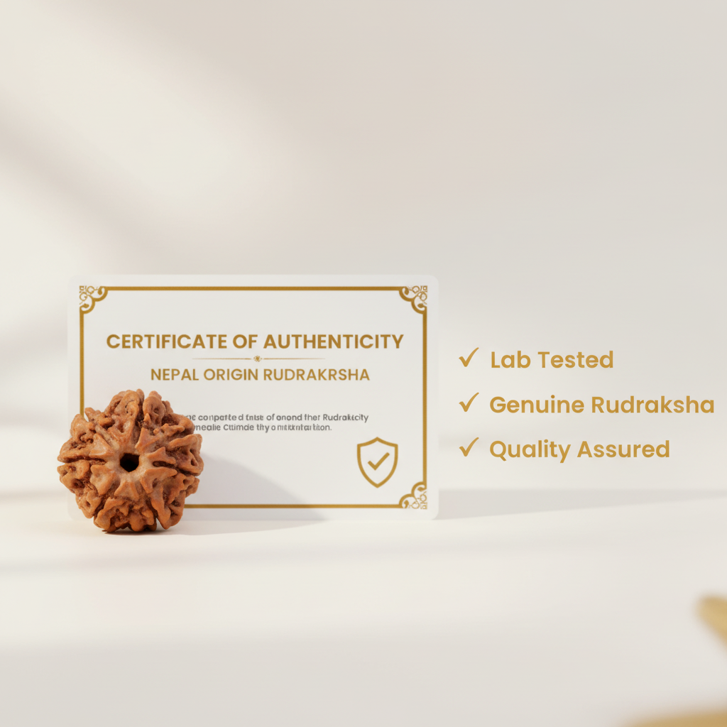 Nepal Origin 7 Mukhi Rudraksha Certification