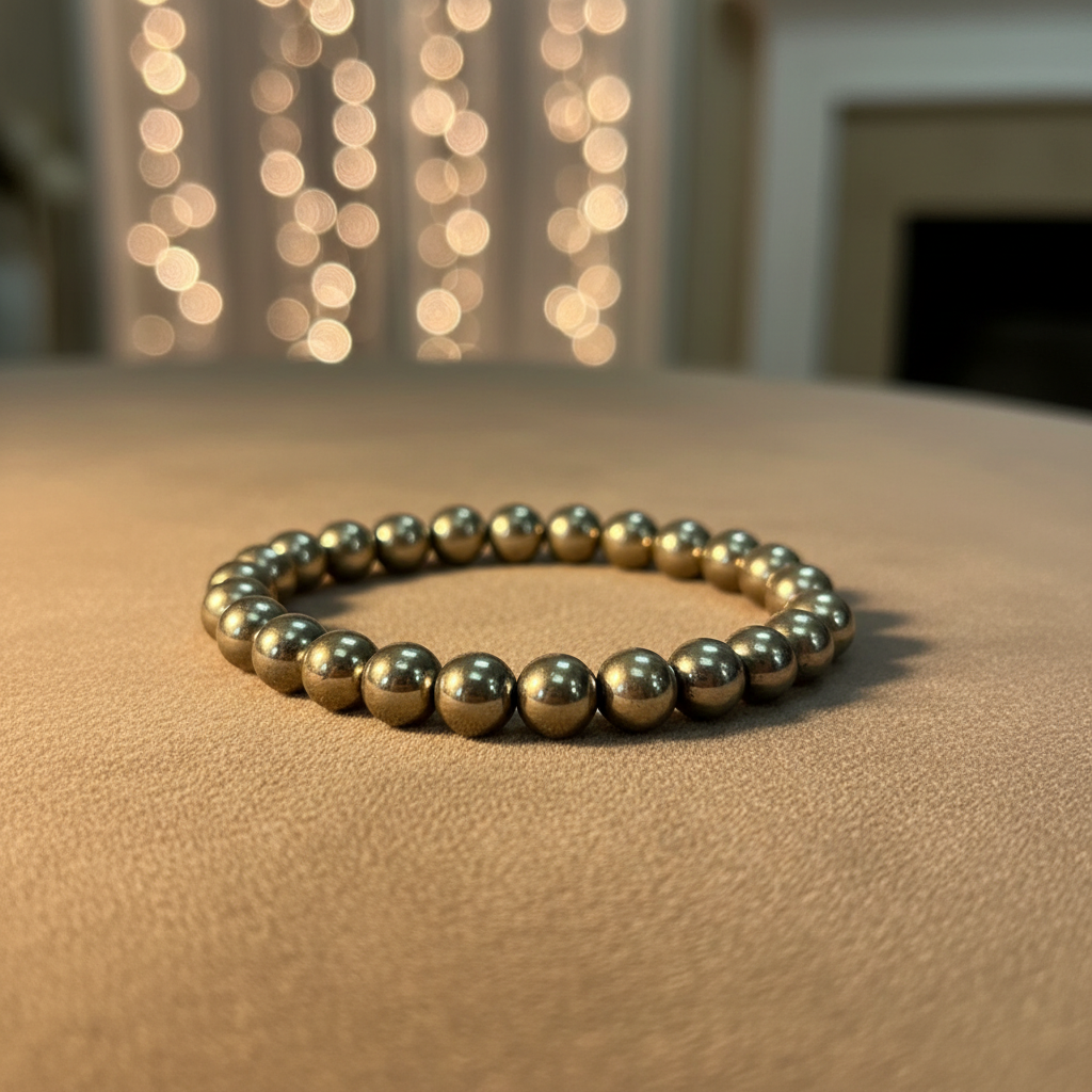 Pyrite Bracelet Close-Up