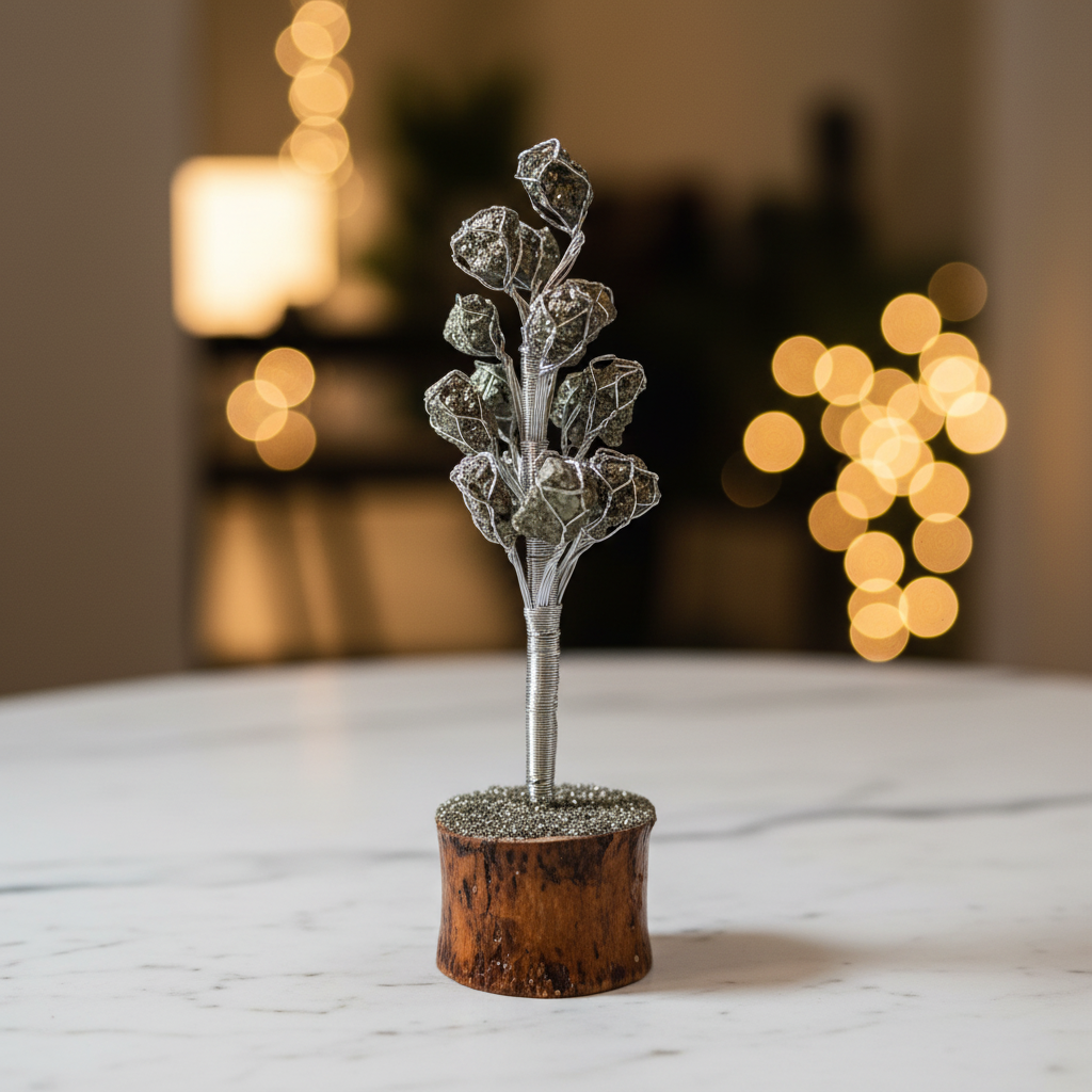 Pyrite Tree 7" - Marble