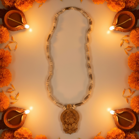 Radha Krishna Tulsi Mala — Flat Oval
