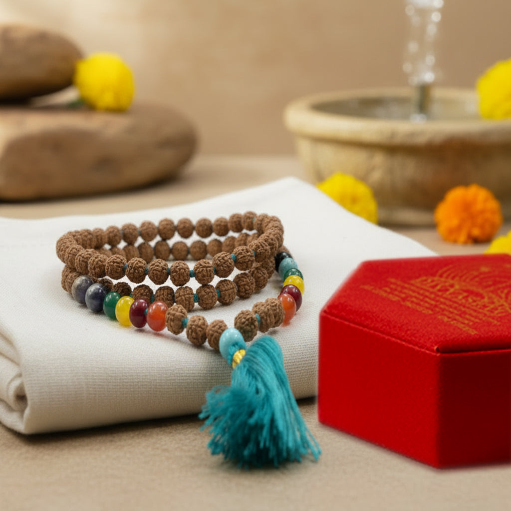 7 Chakra Rudraksha Mala