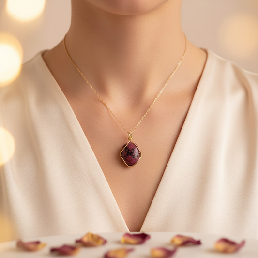 Rhodonite – Small Pendant