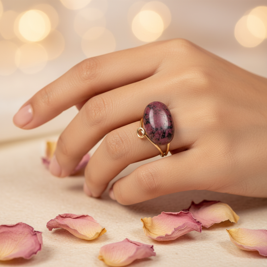 Rhodonite – Small Ring