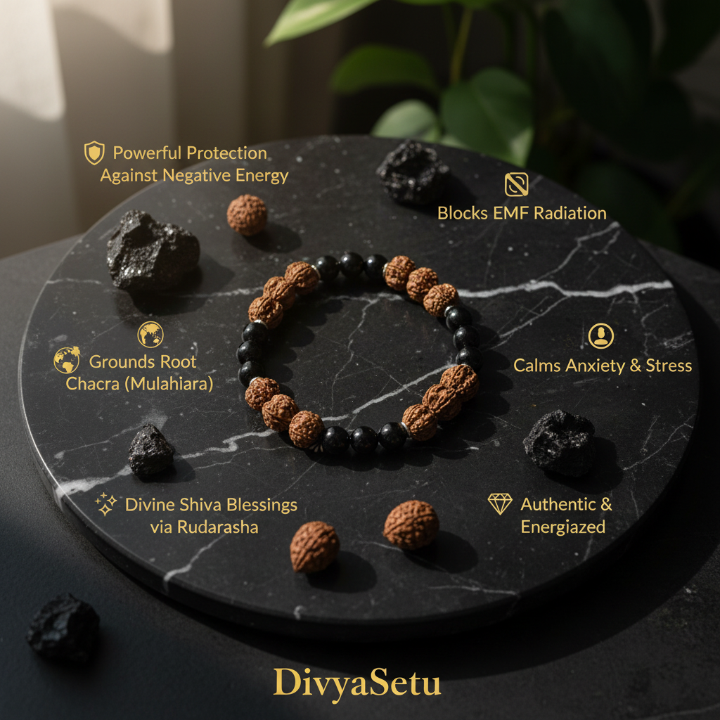Rudraksha Black Tourmaline - Benefits Info Image
