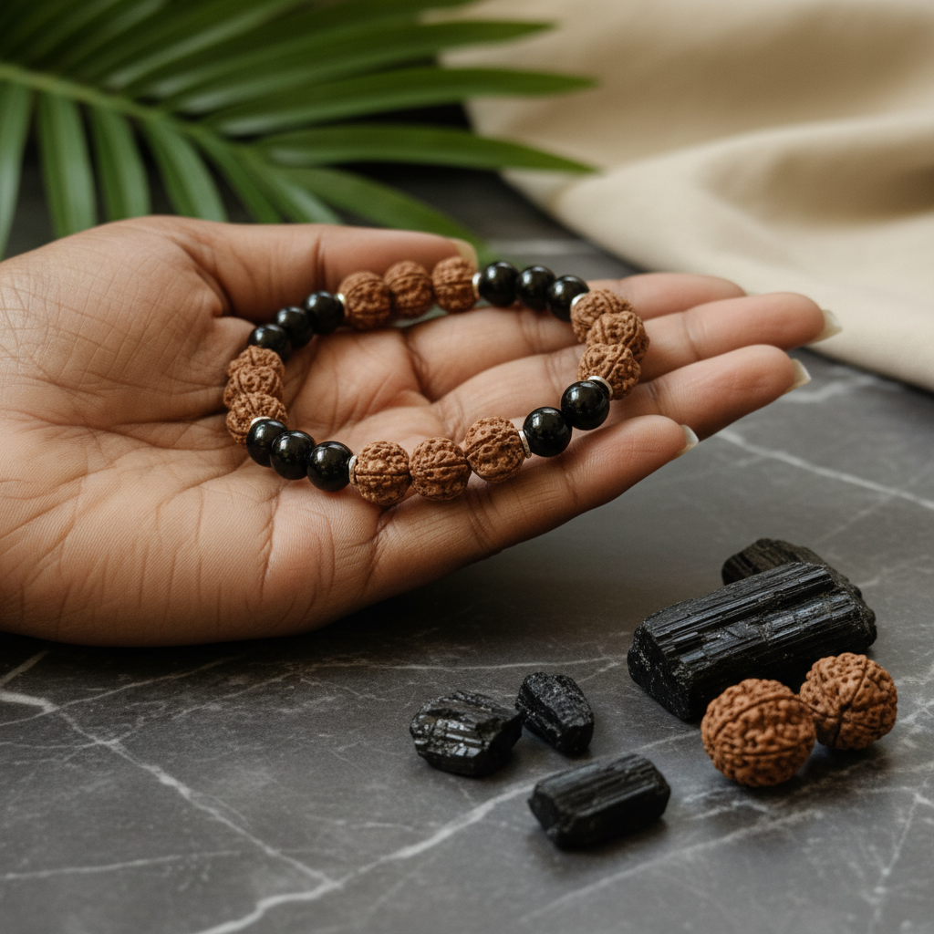 Rudraksha Black Tourmaline - Open Palm Lifestyle